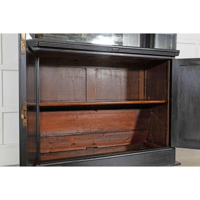 Large English Ebonised Mirrored Mahogany Cabinet, 1880 For Sale - Image 18 of 18