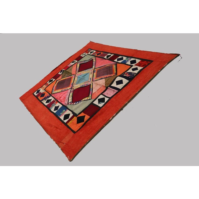 Vintage Embroidered Uzbek Wall Hung Patchwork Tapestry, 1920s For Sale - Image 3 of 11
