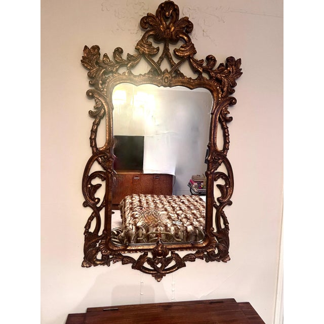 Early 20th Century Hand Carved Italian Wood Mirror For Sale - Image 5 of 12