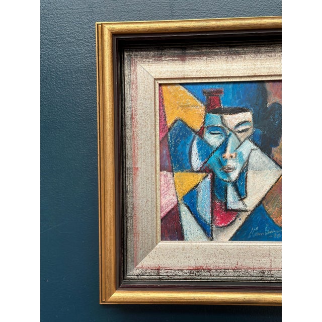 Mid-Century Modern Christian Immonen, Face, 1990, Oil Painting on Panel, Framed For Sale - Image 3 of 18
