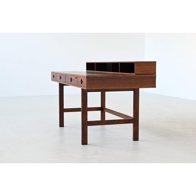 1960s Flip-Top Partners Desk in Rosewood by Peter Løvig Nielsen for Løvig, Denmark, 1960s For Sale - Image 5 of 18