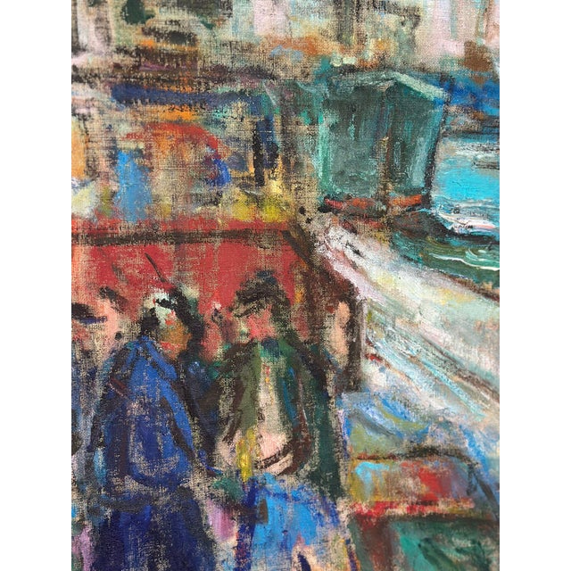Eric With, Port of Gothenburg, 1950s, Oil on Canvas, Framed For Sale - Image 12 of 18