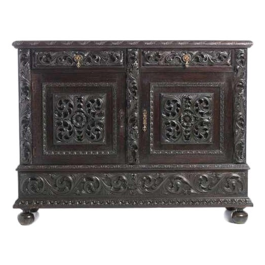 Renaissance Style Buffet in Chestnut For Sale