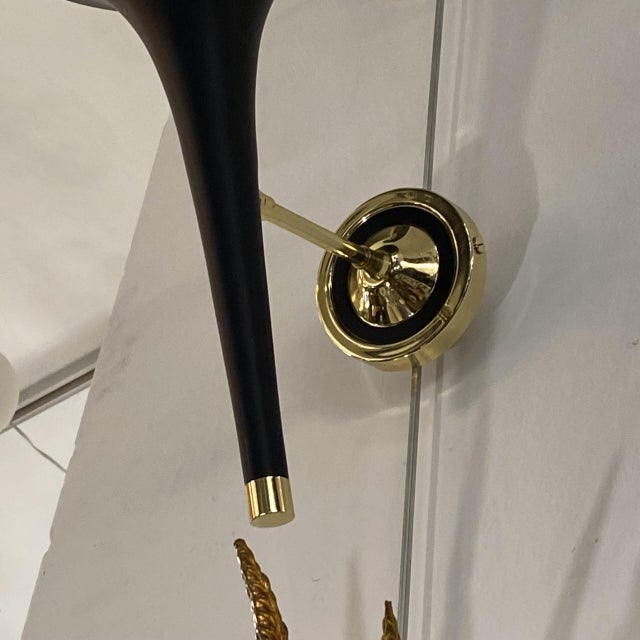 Mid-Century Modern Italian Wall Lights in Brass, 1970s, Set of 2 For Sale - Image 3 of 5