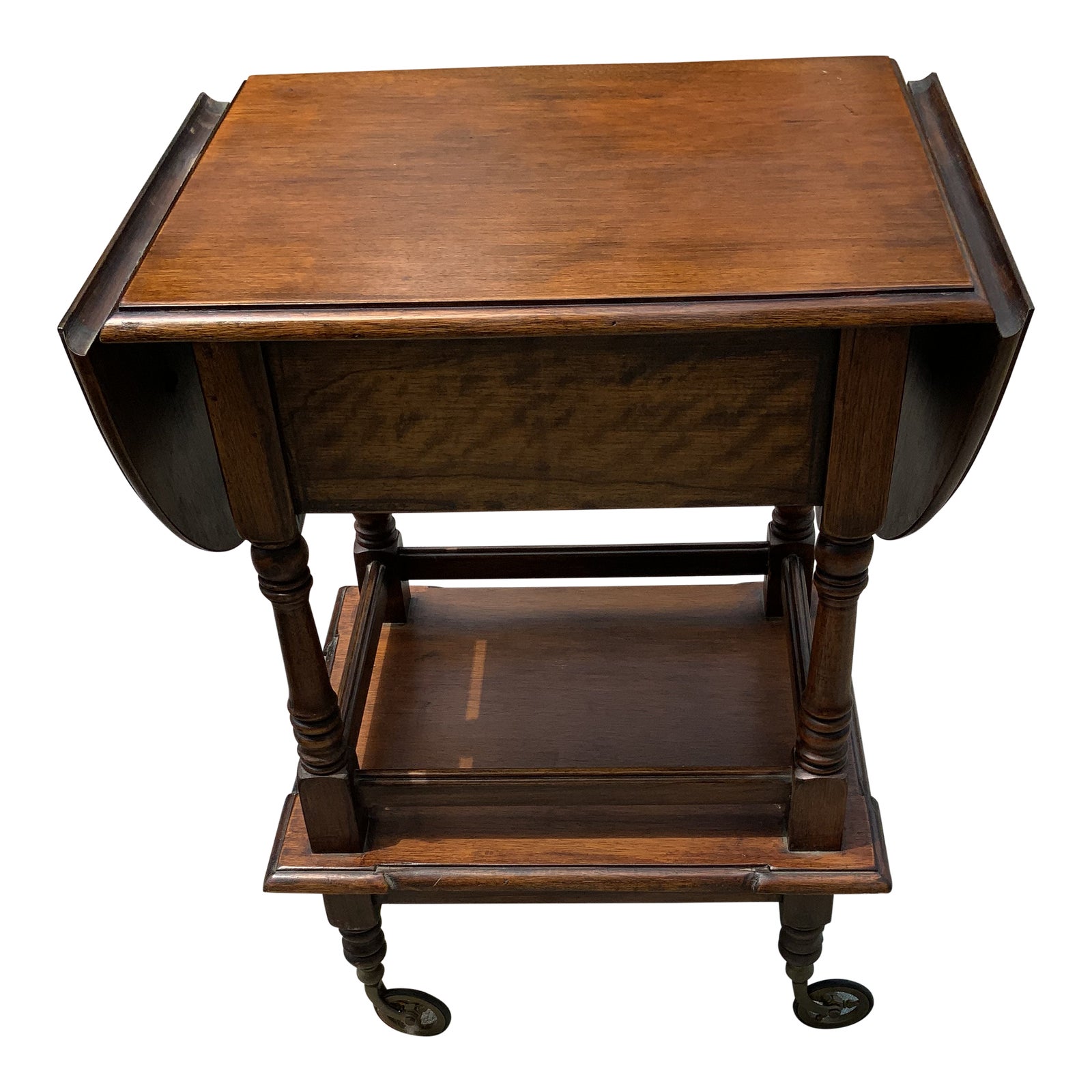 Wood Bar Cart With Removable Top Tray Chairish