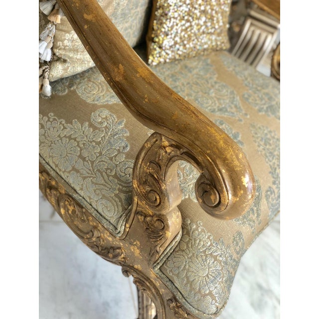 Louis XV French Italian Rococo Armchairs Chairs- Set of 2 For Sale In Los Angeles - Image 6 of 12