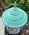 Vintage Solid Brass Bell Lantern With Verdigris Patina – Two-Lights Pendant For Sale - Image 10 of 13