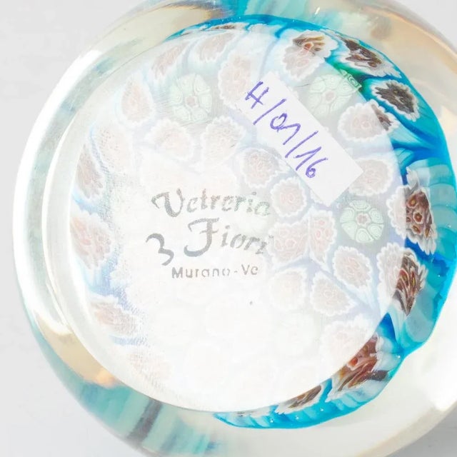 Vintage Millefiori Glass Paperweight from Vetreria 3 Fiori, 1950s For Sale - Image 6 of 7
