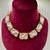 Metal Signed Kenneth © Lane Vintage 1970s Couture Runway Pink Sculptural Pearl Collar Necklace For Sale - Image 7 of 7