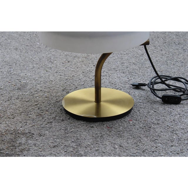 Metal Brass and Acrylic Glass Table Lamp from Valenti Luce, 1970s For Sale - Image 7 of 9