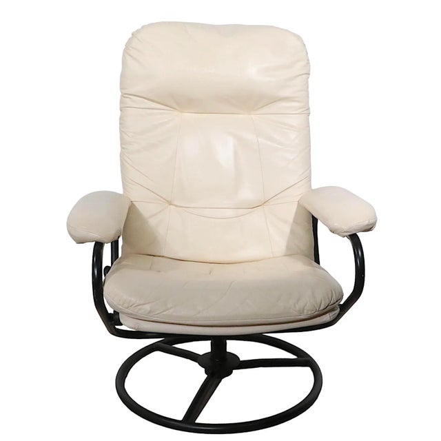 Adjustable Leather Lounge Chair With Ottoman by Pallister of North Dakota For Sale - Image 9 of 13