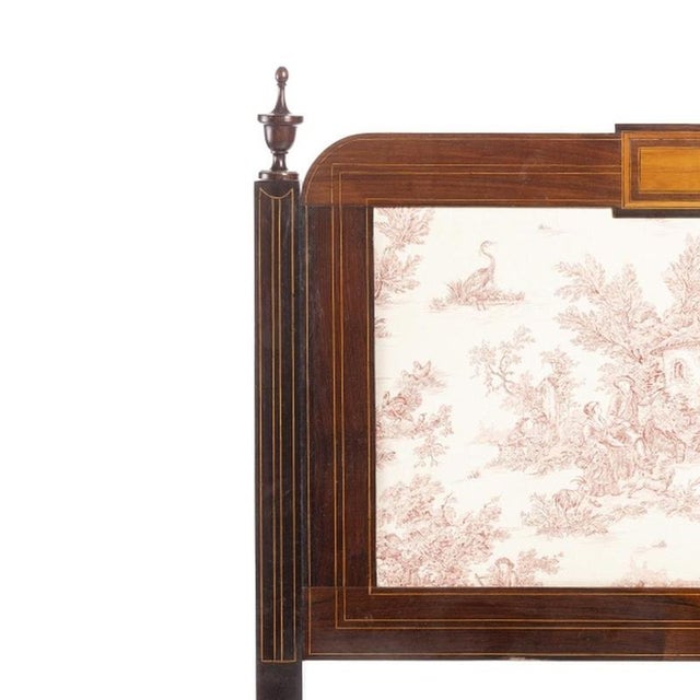 Furniture - D. Maria Bed; in fine wood - 19th century. Portuguese; 19th century; in fine wood; headboard decorated with...
