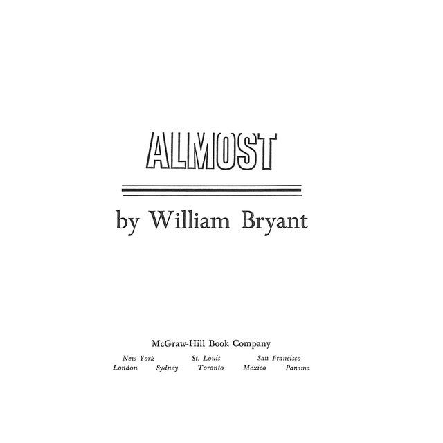 BRYANT, William [183] pp. McGraw-Hill Book Company 1969 First Edition 8 1/8" x 5 5/8" Jacket design by Seymour Chwast The...