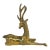 Vintage Cast Brass Reclining Stag For Sale