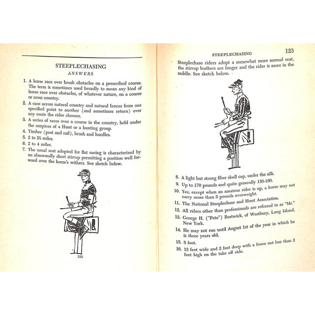 1940s "Equestionnaire: 1000 Questions and Answers for Horsemen" 1947 Disston, Harry For Sale - Image 5 of 12