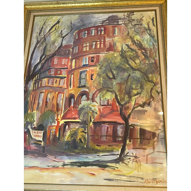 1970s Impressionist Original Savannah Art Myrtle Jones Old Desoto Historic District For Sale - Image 14 of 18