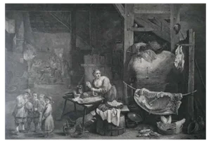 David Teniers II, La Boudinière, Engraving, 18th Century