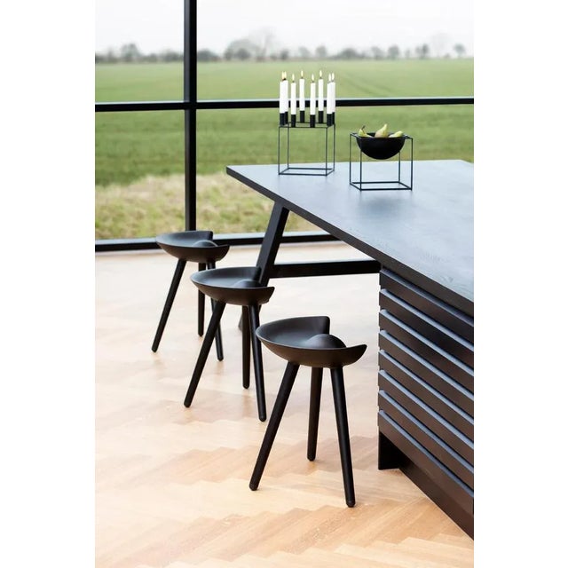 Contemporary Black Beech Stools by Lassen, Set of 4 For Sale - Image 3 of 9