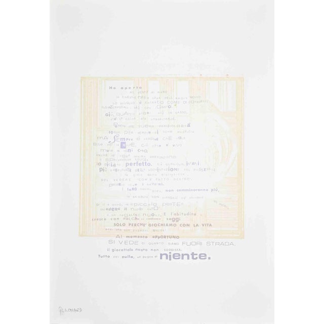 Offset and screen print realized by Pouchard in the 1970s. Hand signed in the lower left in pencil. Good condition. This...