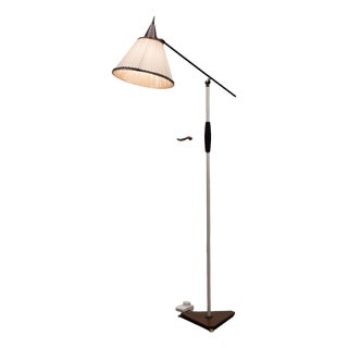 Italian Floor Lamp in Brass and Teak from van Doorn Culemborg, 1950s For Sale