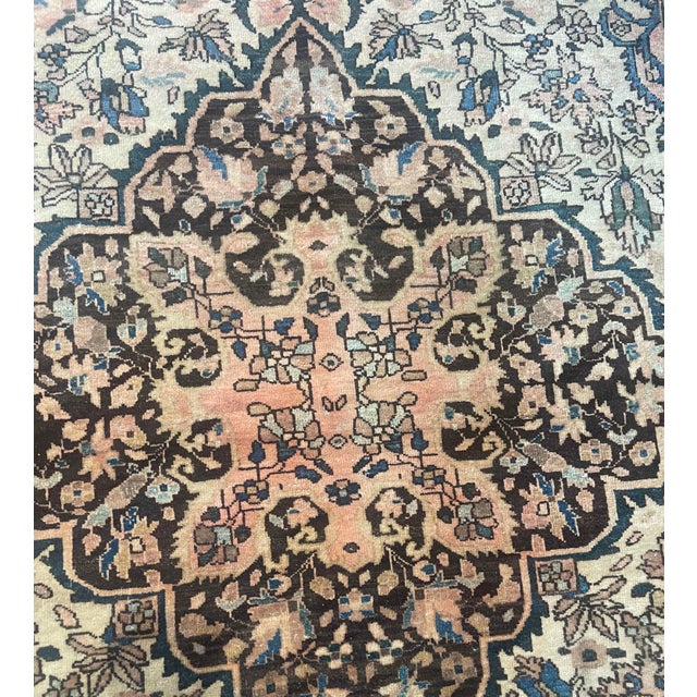 Traditional Antique Persian Feraghan Sarouk Rug, 3'5" X 4'5" For Sale - Image 3 of 8