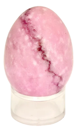 Berry Pink Marbled Egg W/Stand