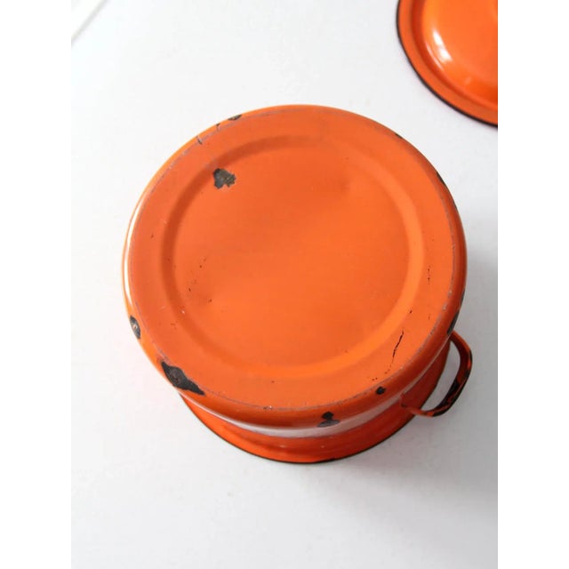 Mid 20th Century Mid-Century Enamelware Pot For Sale - Image 5 of 9