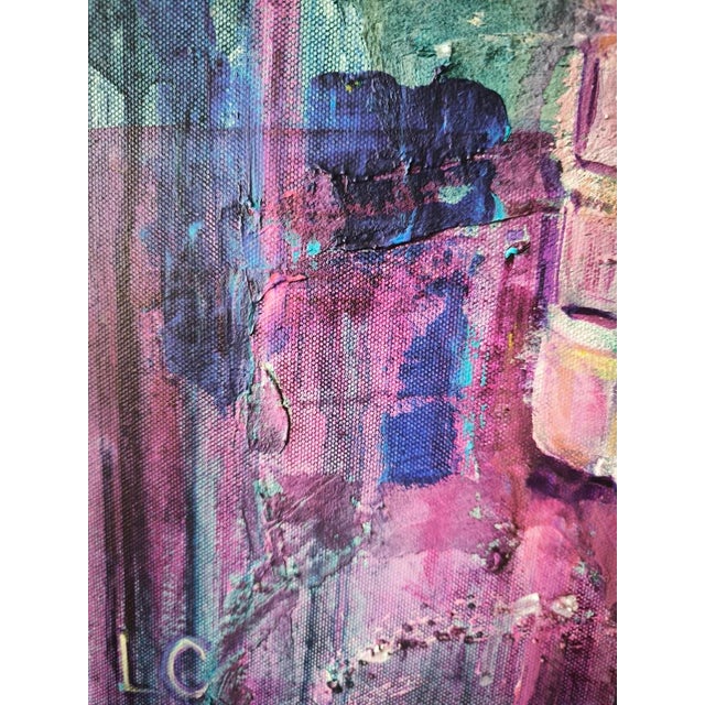 Textile Linda Clerget, Awakening of Silences, Acrylic on Canvas For Sale - Image 7 of 8