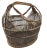 Japanese 1950s Extra Large Japanese Artisan Hand Woven Basket For Sale - Image 3 of 13