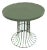 French Vintage Powder-Coated Metal Garden Table For Sale