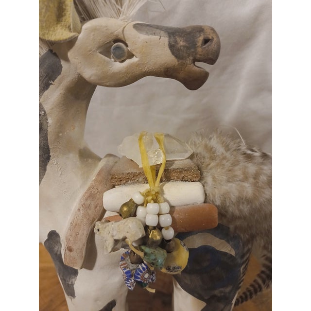 Animal Skin Artist Signed Susan Harvey "Medicine Horse" 1994 For Sale - Image 7 of 8