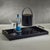 Contemporary Somerstown 22" Long Blue Leather Bar Tray For Sale - Image 3 of 4