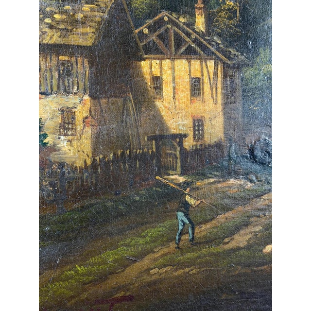 G. Wynant, European Romantic Landscape, 1800s, Oil on Canvas For Sale - Image 5 of 17