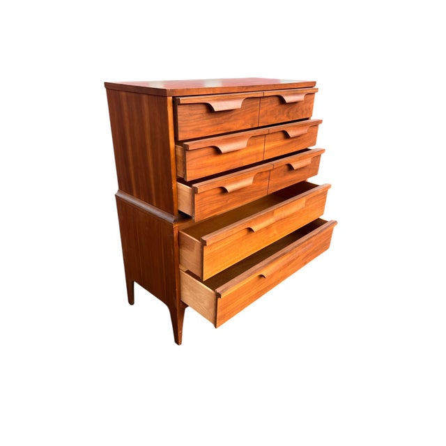 Mid 20th Century Johnson Carper High Chest Laminate Top, Attributed For Sale - Image 11 of 14