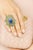 Bochic "Orient" Diamond, Sapphire & Emerald Ring Set In 18K Gold & Silver For Sale - Image 15 of 18