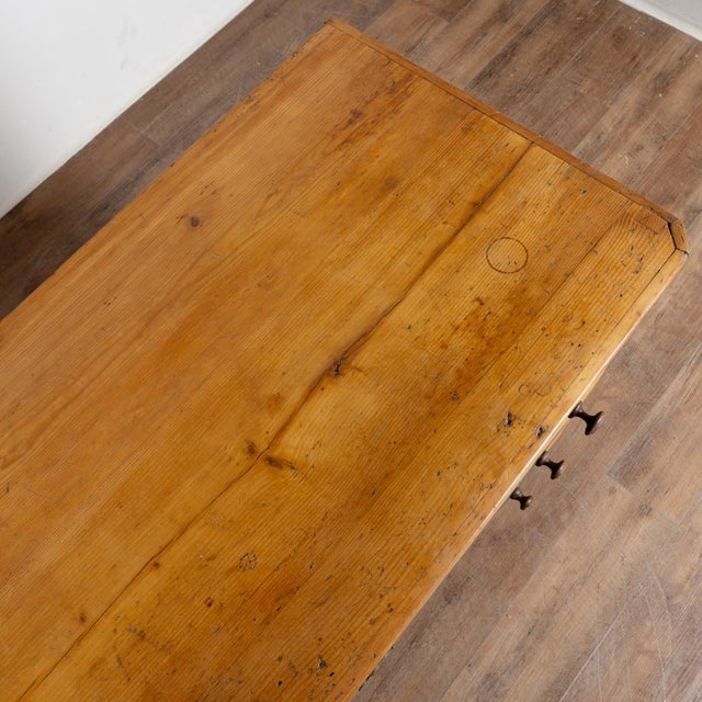 19th Century Pine 3-Drawer Chest With Original Painted Decoration, Dated 1873 For Sale - Image 6 of 16