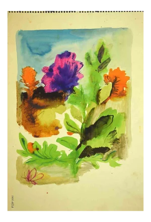 Leo Guida, Plants and Flowers, Drawing, 1970s