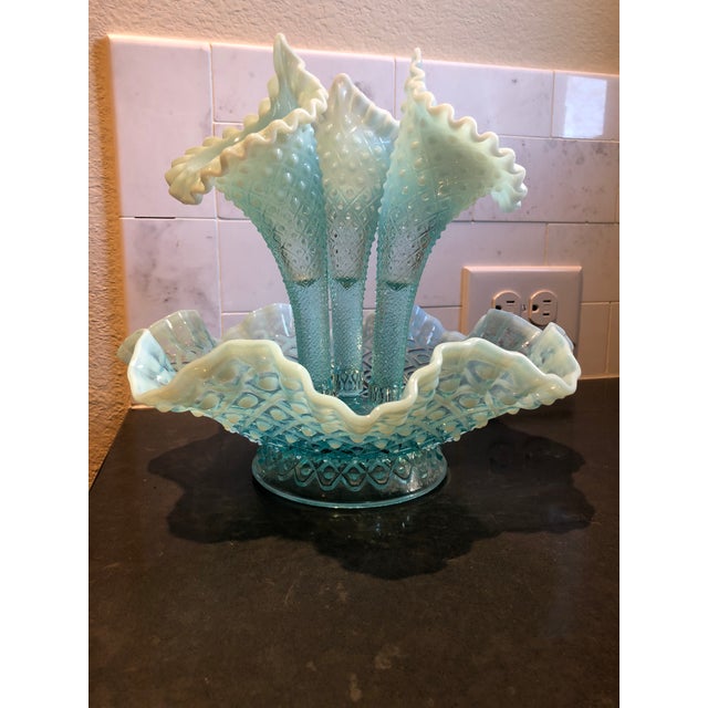 Fenton Epergne Vase Chairish