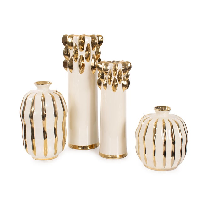 Gold Regalia Vase Large For Sale - Image 8 of 10
