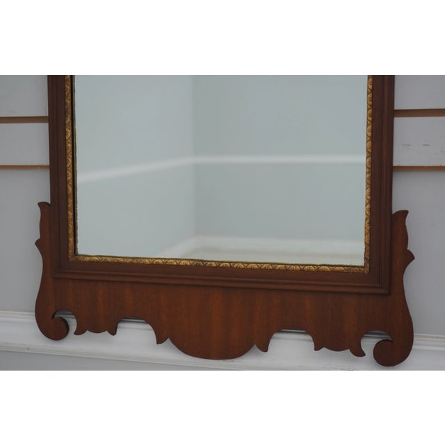 Wood Friedman Brothers Chippendale Style Mahogany Frame Mirror For Sale - Image 7 of 12