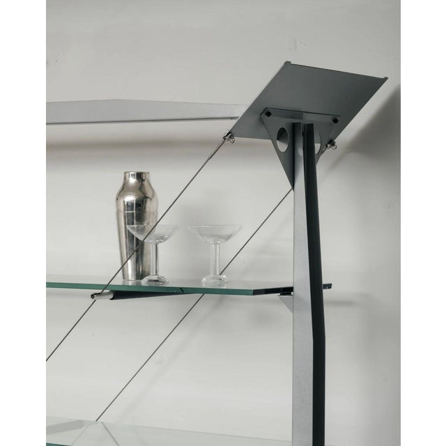 Gray Vintage Bookcase by Xavier Matégot, 1980 For Sale - Image 8 of 9