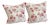 Pair of Large Rose Print Throw Pillows For Sale