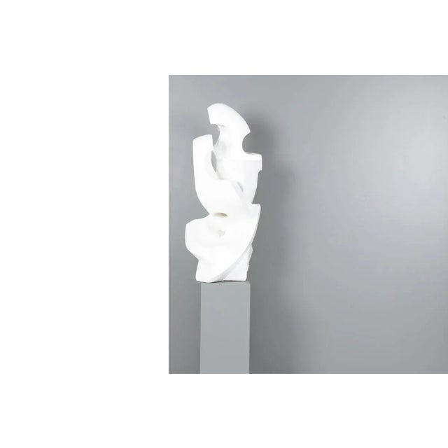 Monumental Plaster Light Sculpture by M. Reollon, 1981 For Sale - Image 10 of 10