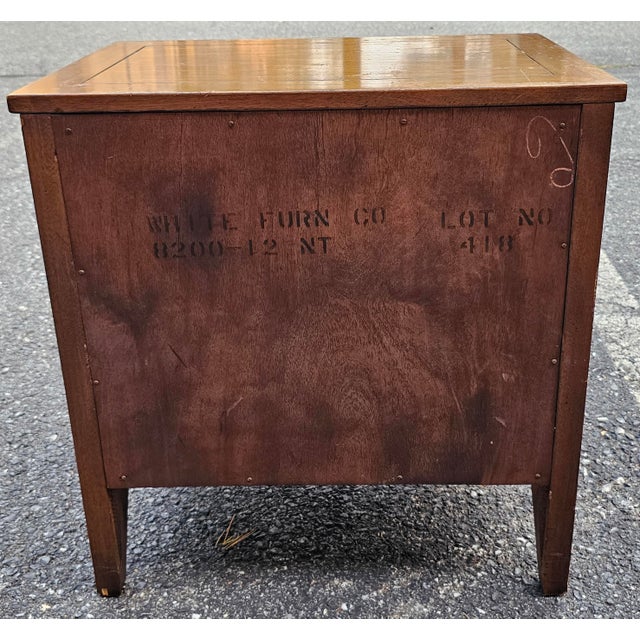 Pair of White Fine Furniture Teak Side Chests of Drawers Bedside Tables For Sale - Image 10 of 15