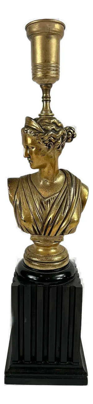 1950's Neoclassical Gilded Bust of Diana