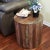 Contemporary Farmhouse Reclaimed Round Accent Table For Sale - Image 3 of 7