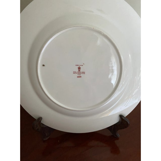 Mid-Century Modern Vintage Royal Crown Derby Old Imari Dinner Plate For Sale - Image 3 of 5