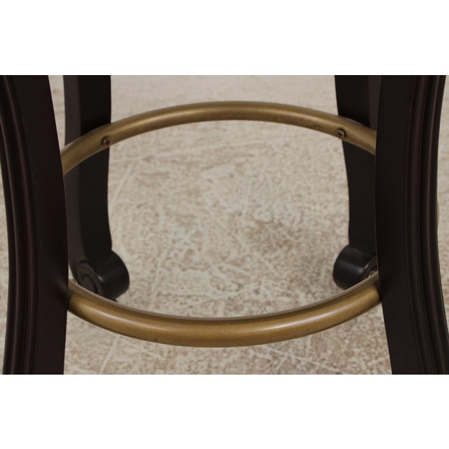 Set of 4 White Leather Revolving Seat Bar Stools For Sale - Image 13 of 17