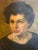 Standout oil painting on canvas of a woman with flowers sitting for her portrait. Signed HC Walcott, and presented in a...