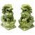 Chinese Carved Jade Stone Guardian Lion Figurines - a Pair For Sale